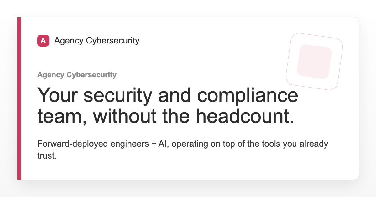 Agency Cybersecurity website preview